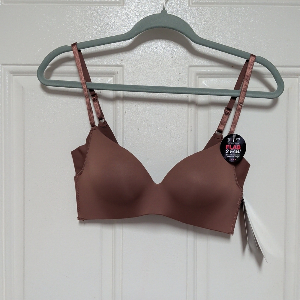 F.I.T Women’s Size 34C Brown Wire Free Padded Bra Style B28810H3